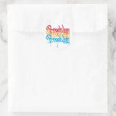 Brooklyn-Farben Runder Aufkleber (Tasche)