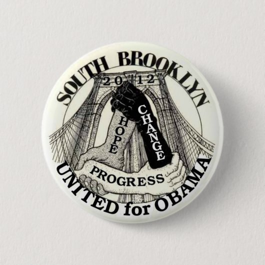 Brooklyn für Obama 2012 Button (Vorderseite)