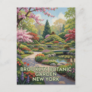 Brooklyn Garden blüht in New York City Postkarte