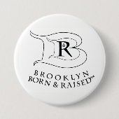 BROOKLYN GEBORENES UND HÖHERES LOGO ROUND-SCHALTFL BUTTON (Vorderseite)