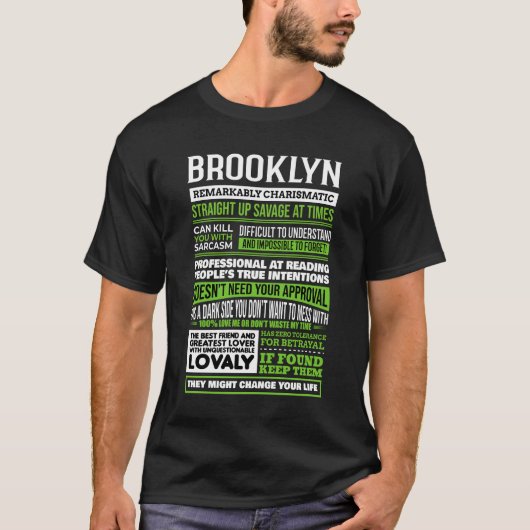 Brooklyn Girl Name Definition T-Shirt (Vorderseite)