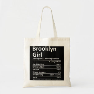 BROOKLYN GIRL NY NEW YORK Funny City Zuhause Roots Tragetasche