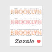 Brooklyn Glows Neon Lights x3 Aufkleber (Blatt)