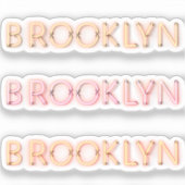Brooklyn Glows Neon Lights x3 Aufkleber (Vorderseite)