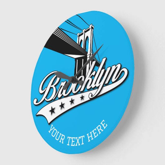 Brooklyn Gold Swoosh Design Template Clock Große Wanduhr (Winkel)