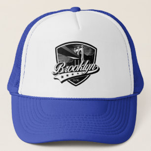 Brooklyn Gold Swoosh Design Template Trucker Hat Truckerkappe