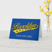 Brooklyn Gold Swoosh Designvorlage Karte (Gelbe Blume)