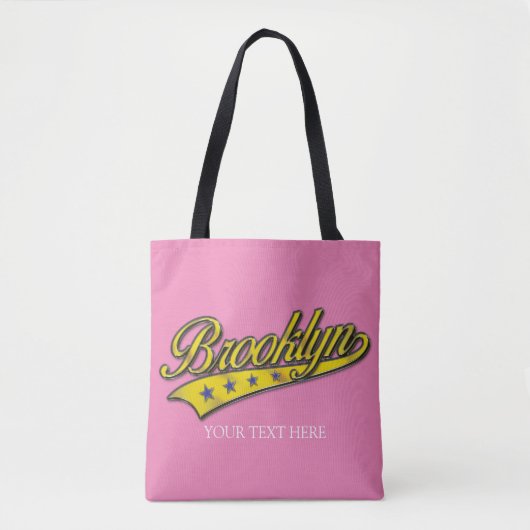 Brooklyn Gold Swoosh Designvorlage Tasche (Vorderseite)