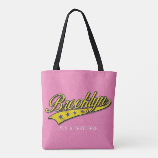 Brooklyn Gold Swoosh Designvorlage Tasche (Rückseite)