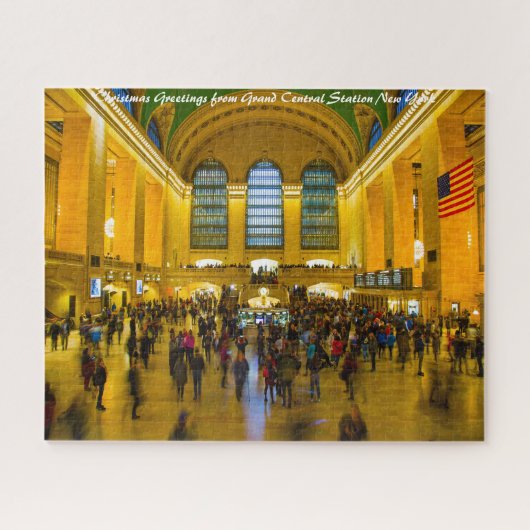 Brooklyn Grand Central Station.Christmas Grüße Puzzle (Horizontal)