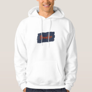 Brooklyn handschriftlich in roter Typografie Hoodie