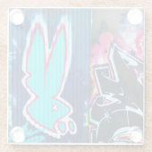 Brooklyn-Häschen-Untersetzer Glasuntersetzer (Rückseite)