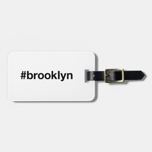 BROOKLYN Hashtag Gepäckanhänger (Vorderseite horizontal)