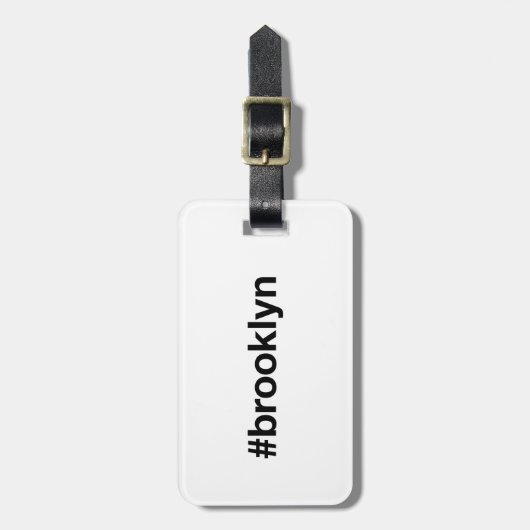 BROOKLYN Hashtag Gepäckanhänger (Vorderseite vertikal)