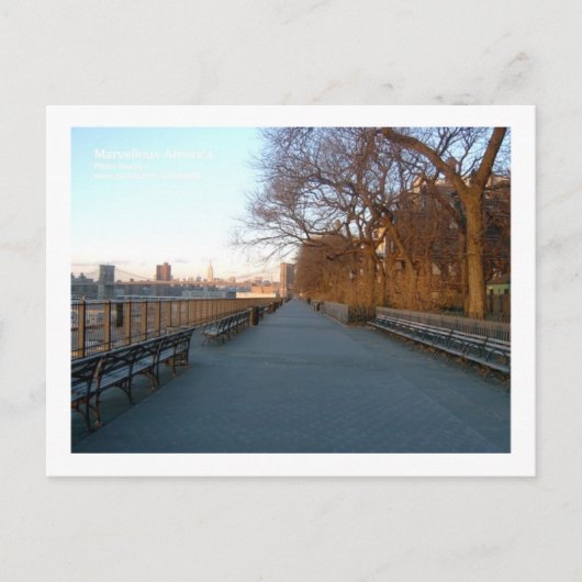 Brooklyn Heights Esplanade Postkarte (Vorderseite)