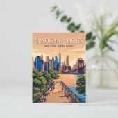 Brooklyn Heights New York State Postkarte (Stehend Vorderseite)