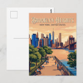 Brooklyn Heights New York State Postkarte (Vorne/Hinten)