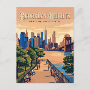 Brooklyn Heights New York State Postkarte