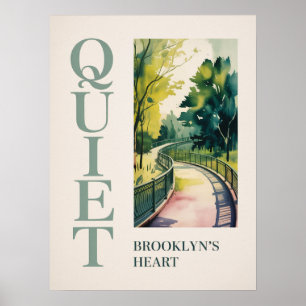 Brooklyn Herz in Sonnenuntergang Grünzug Poster