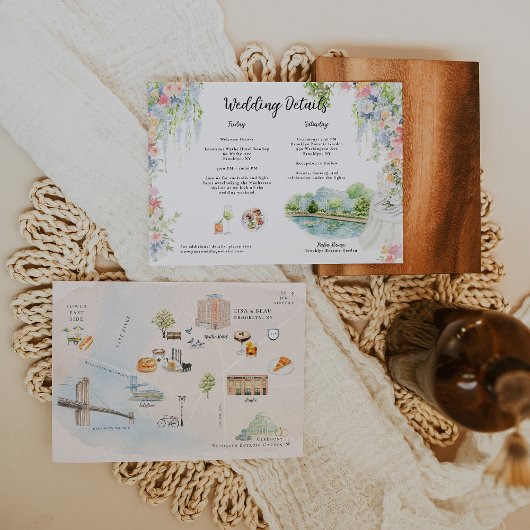 Brooklyn-Hochzeitswochenende-Karte | NYC-Reiseplan