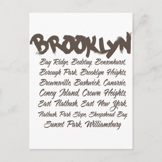 Brooklyn Hoods Postkarte (Vorderseite)