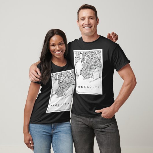 Brooklyn Illustration Map T-Shirt (Unisex)