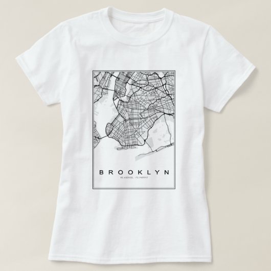 Brooklyn Illustration Map T-Shirt (Design vorne)