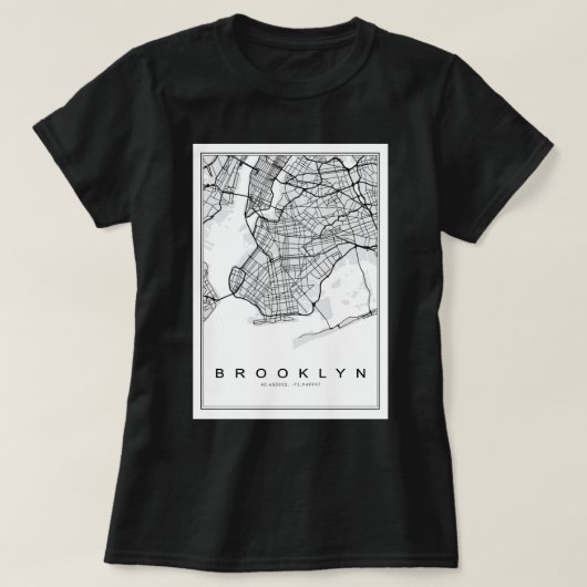 Brooklyn Illustration Map T-Shirt (Design vorne)
