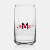 Brooklyn in Graffiti mit Monogramm Dosenglas (Rückseite)