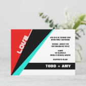 Brooklyn Invite:  Blauer Kirsche Einladung (Stehend Vorderseite)