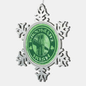 Brooklyn Irish American Christmas Tree Decoration Schneeflocken Zinn-Ornament (Rechts)