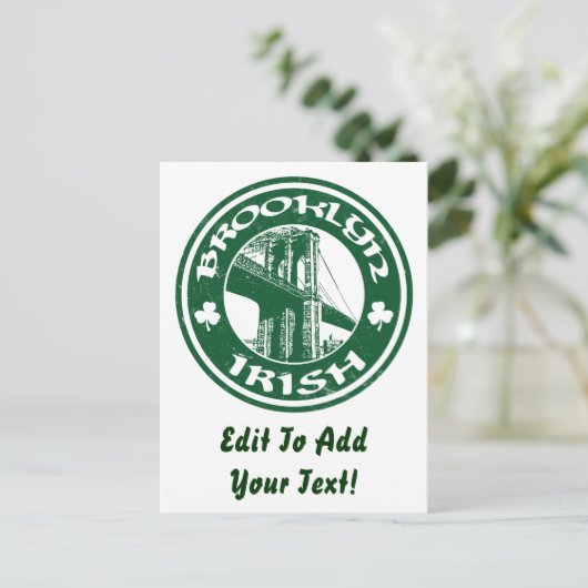 Brooklyn Irish Postkarte (Stehend Vorderseite)