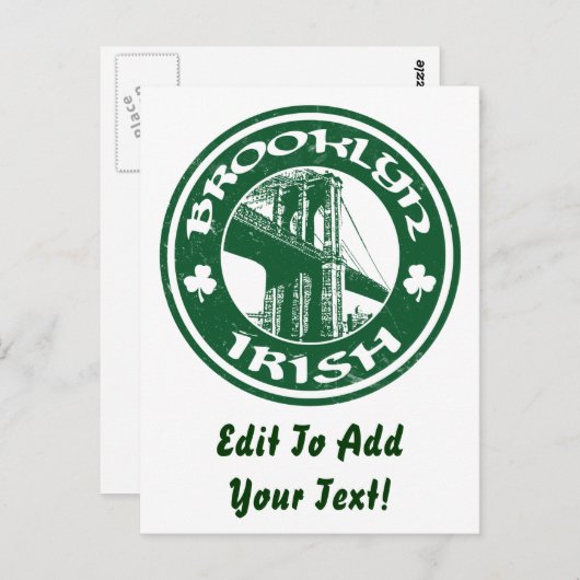 Brooklyn Irish Postkarte (Vorne/Hinten)