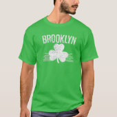 Brooklyn Irish St Patricks Day Kleeblatt Lucky Bro T-Shirt (Vorderseite)