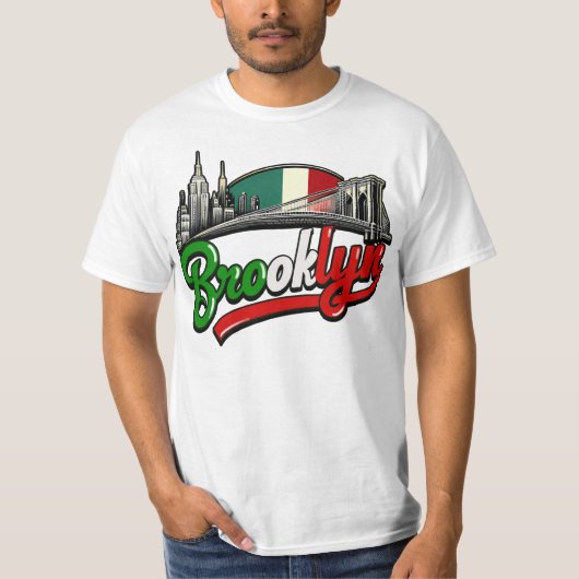 Brooklyn Italian Retro Style T-Shirt (Vorderseite)