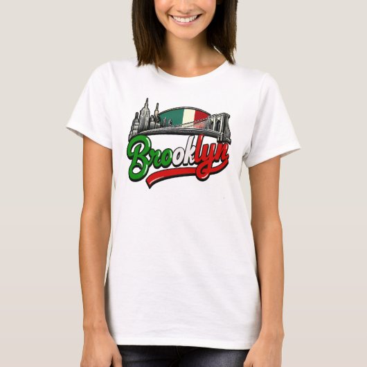 Brooklyn Italian Retro Style T-Shirt (Vorderseite)