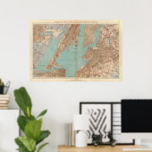 Brooklyn, Jersey City und Hoboken Poster (Heimbüro)