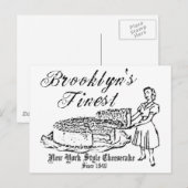 BROOKLYN KÄSEKUCHEN POSTKARTE (Vorne/Hinten)