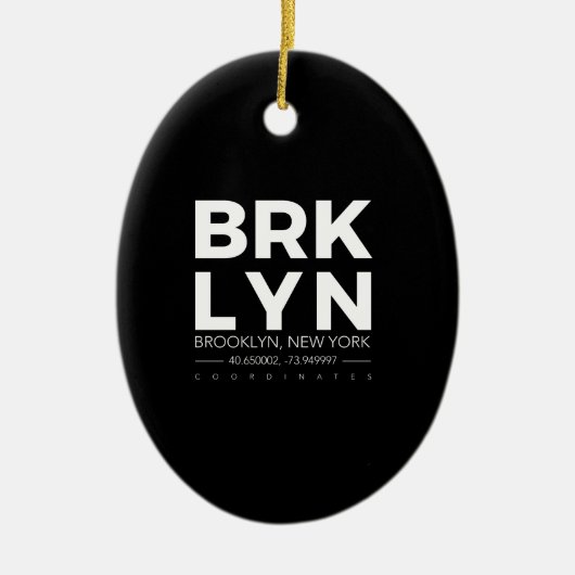 Brooklyn Keramik Ornament (Vorne)