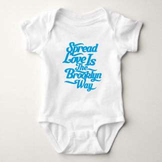 Brooklyn-Liebe-Blau Baby Strampler