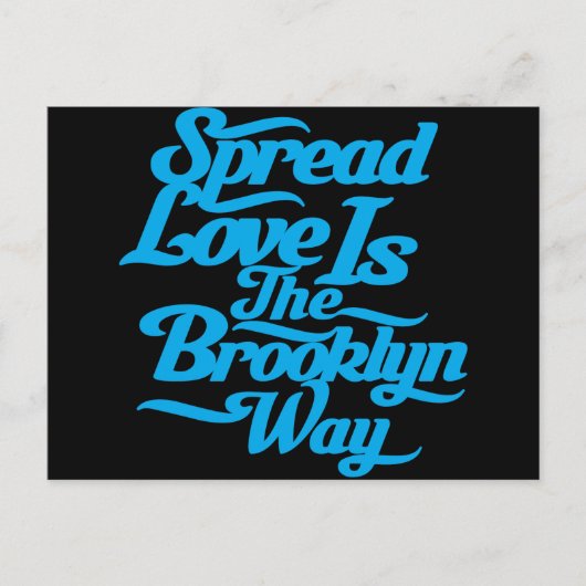 Brooklyn Liebe Blue Postkarte (Vorderseite)