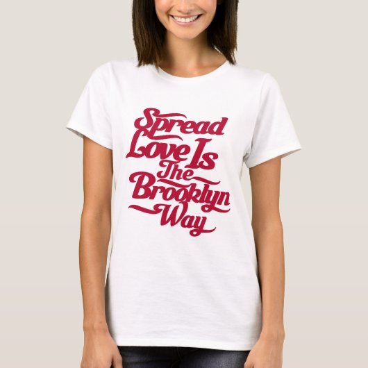 Brooklyn-Liebe-Rot T-Shirt (Vorderseite)
