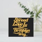 Brooklyn Liebe Yellow Postkarte (Stehend Vorderseite)