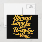 Brooklyn Liebe Yellow Postkarte (Vorne/Hinten)