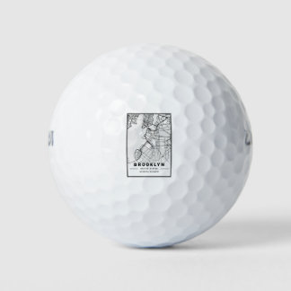 Brooklyn Light City Map Golfball
