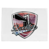 Brooklyn Logo Design Große Geschenktüte (Rückseite)