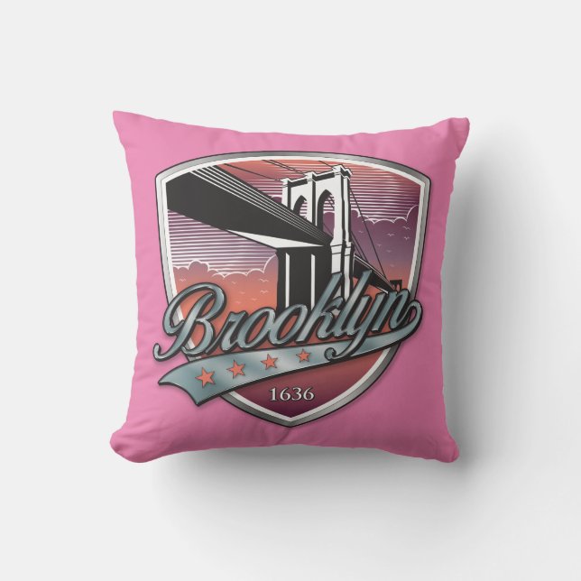 Brooklyn Logo Design Kissen (Vorderseite)