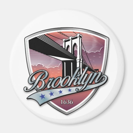 Brooklyn Logo Design Magnet (Vorne)
