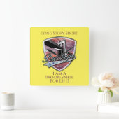 Brooklyn Logo Design Quadratische Wanduhr (Zuhause)