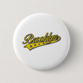 Brooklyn Logo Gold Embossed Button (Vorderseite)